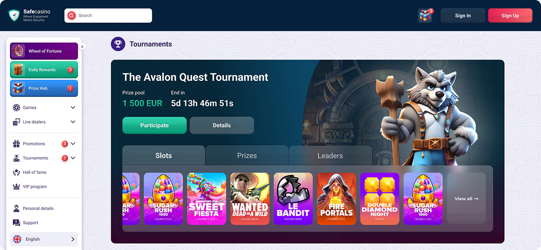 Safe Casino Join to Tournaments